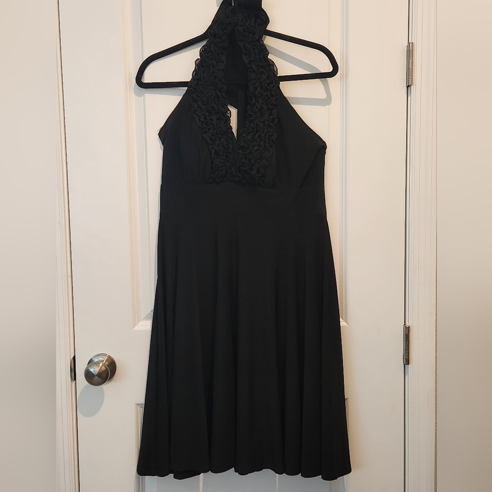 Onyx Nite Elegant Black Backless Dress